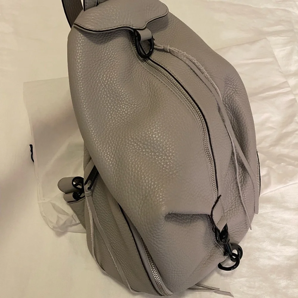 Rebecca Minkoff gray leather backpack